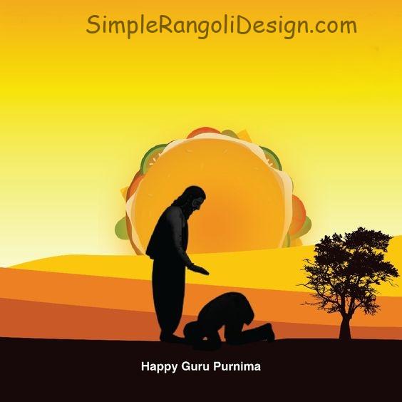 Guru Purnima Rangoli Design