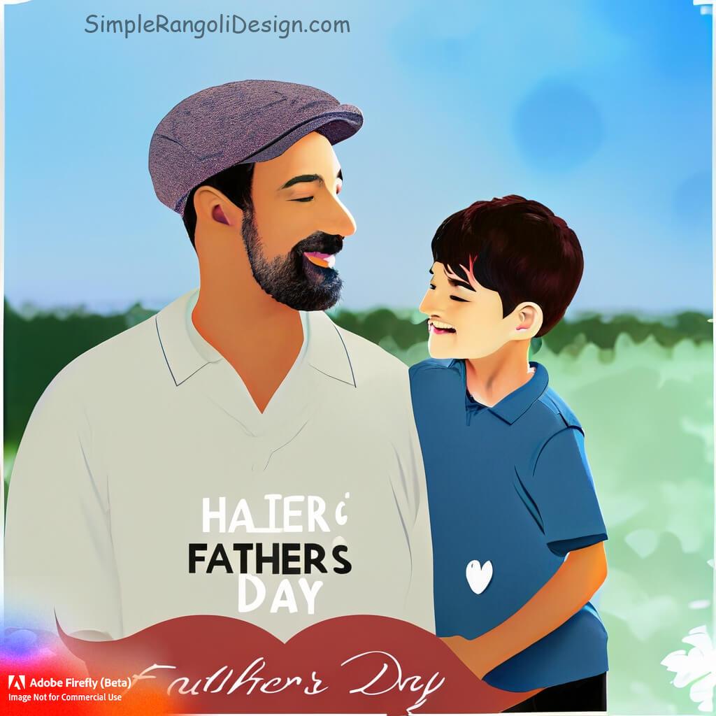 fathers day rangoli 2023