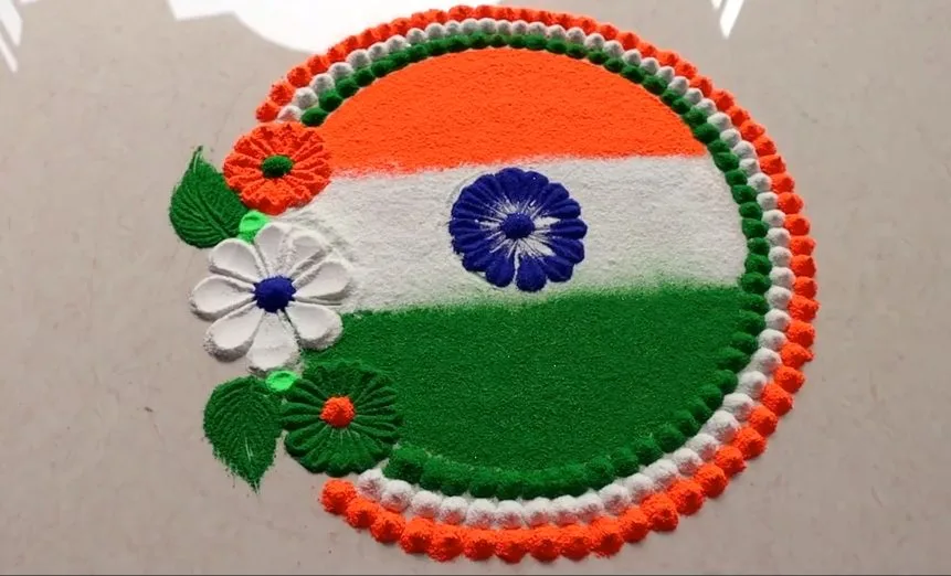 Independence day Rangoli  15 august