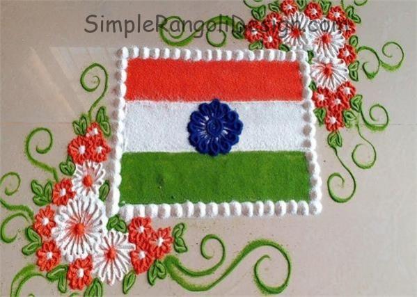 Independence day Rangoli  15 august